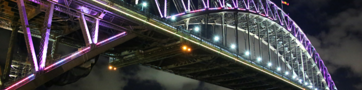 Sydney Harbour Bridge at night